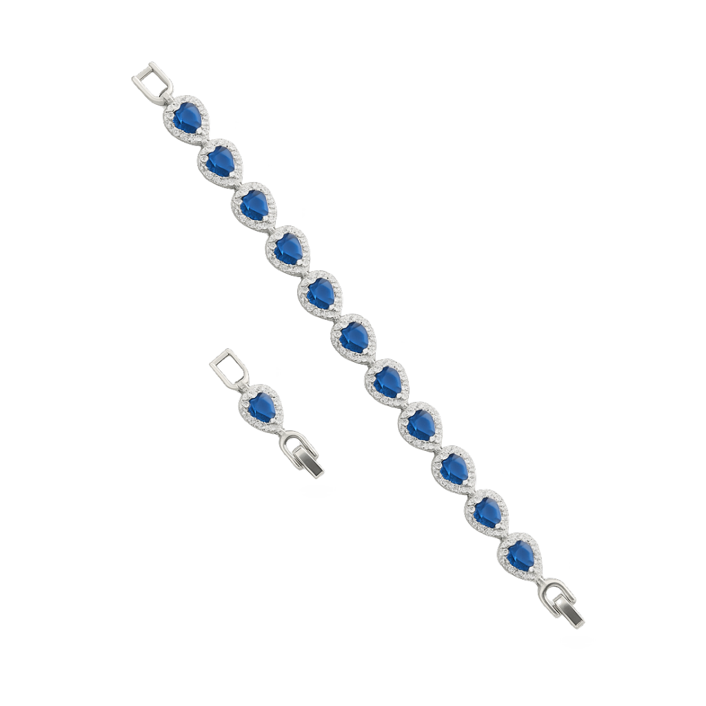 Blue Tear Drop Bracelet