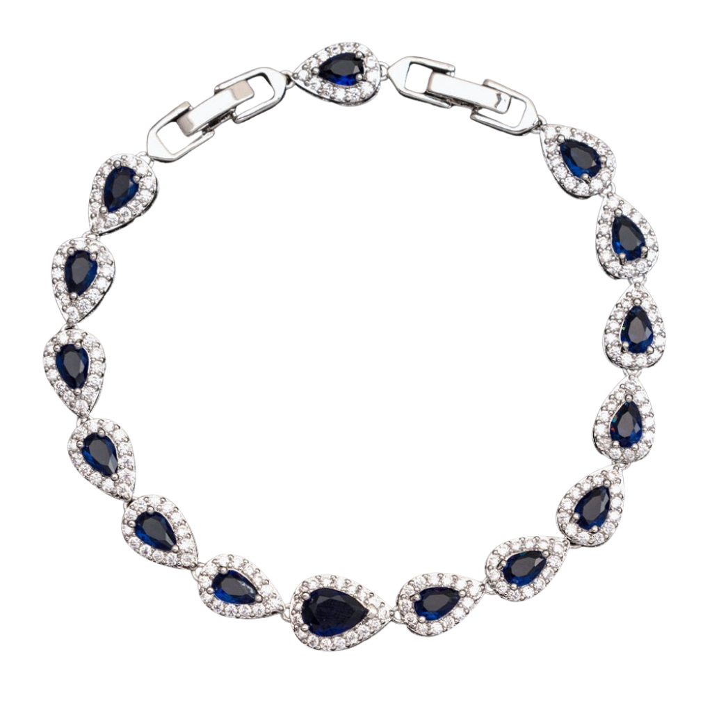 Blue Tear Drop Bracelet