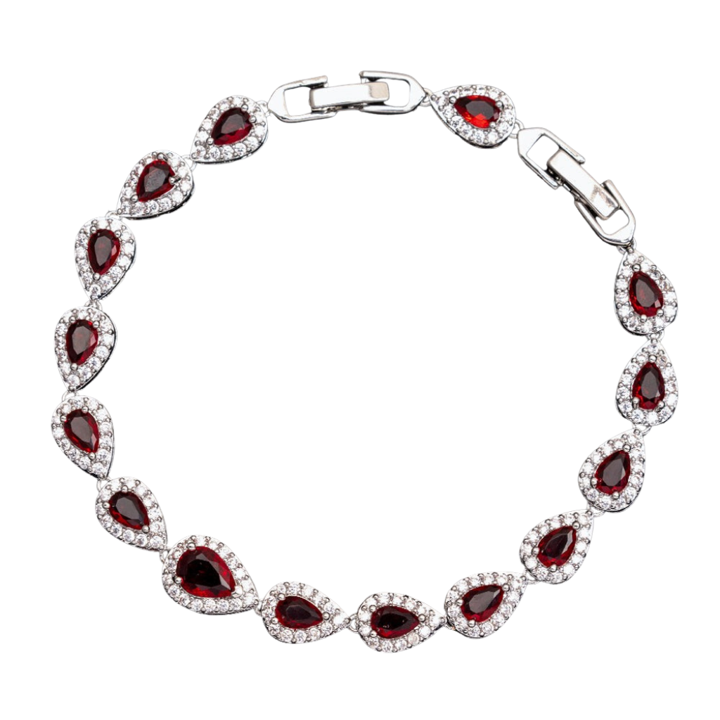 Red Tear Drop Bracelet
